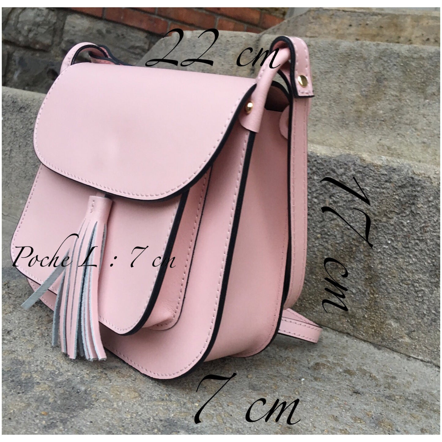 Sac Modèle LOUNA Rose 100% CUIR