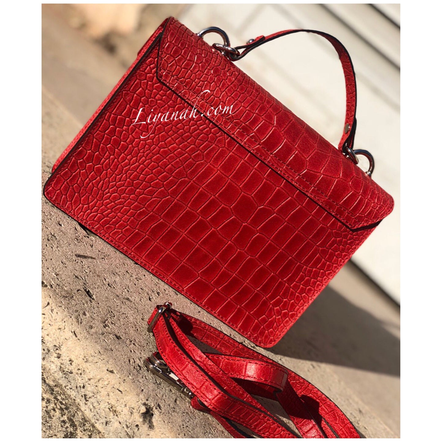 Sac Cuir PETIT Modèle EVYA ROUGE