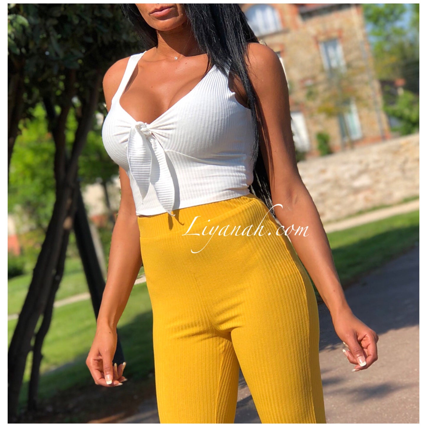 Crop Top Modèle BAKHTA BLANC