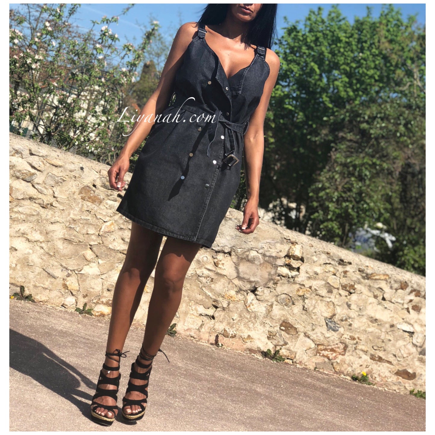 Robe en Jean Modèle HYLOU Noir