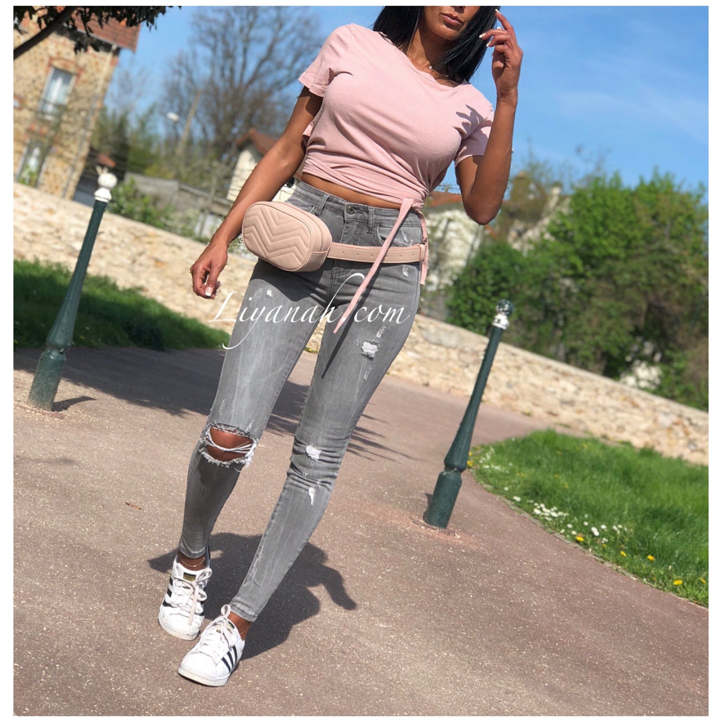 Sac Ceinture en Cuir Modèle YANY Nude