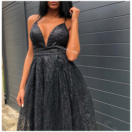 ROBE DE SOIRÉE MODÈLE ARAYA NOIR