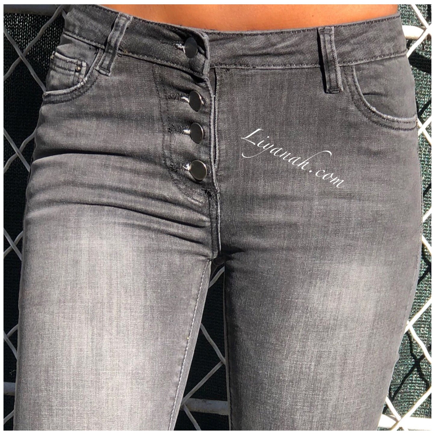 Jean Skinny Modèle AYLARA GRIS