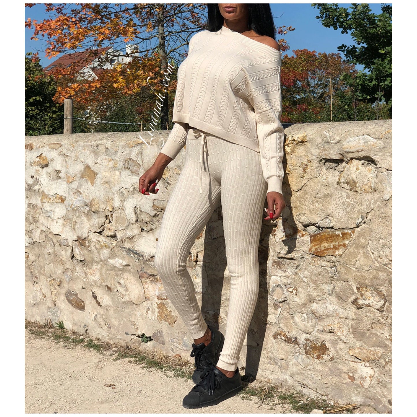 Ensemble Pull / Pantalon Modèle ALCANTARA ÉCRU