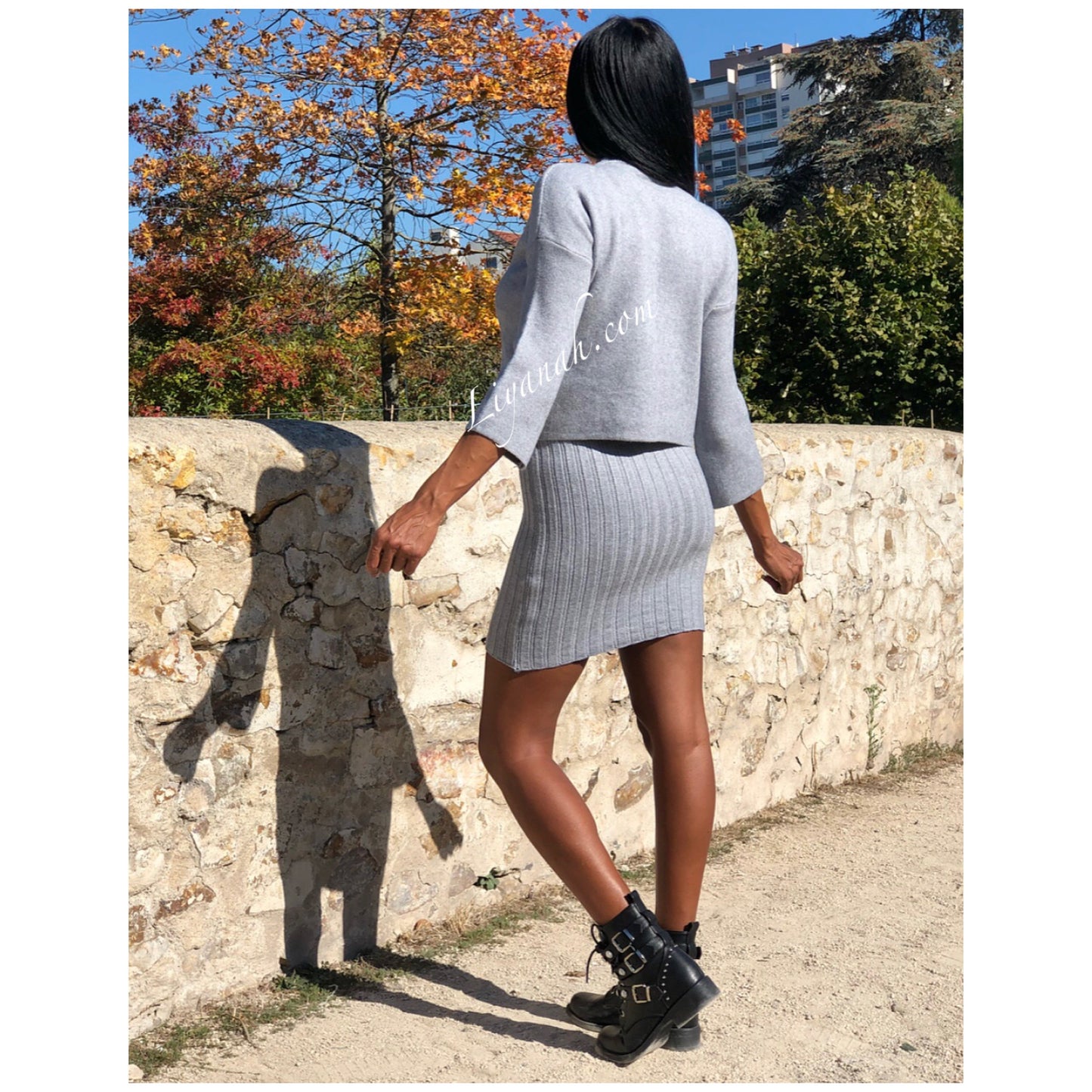 Ensemble Pull et Robe Modèle BALYLA GRIS