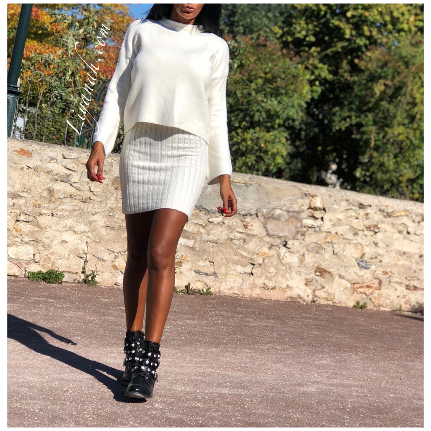 Ensemble Pull et Robe Modèle BALYLA BLANC