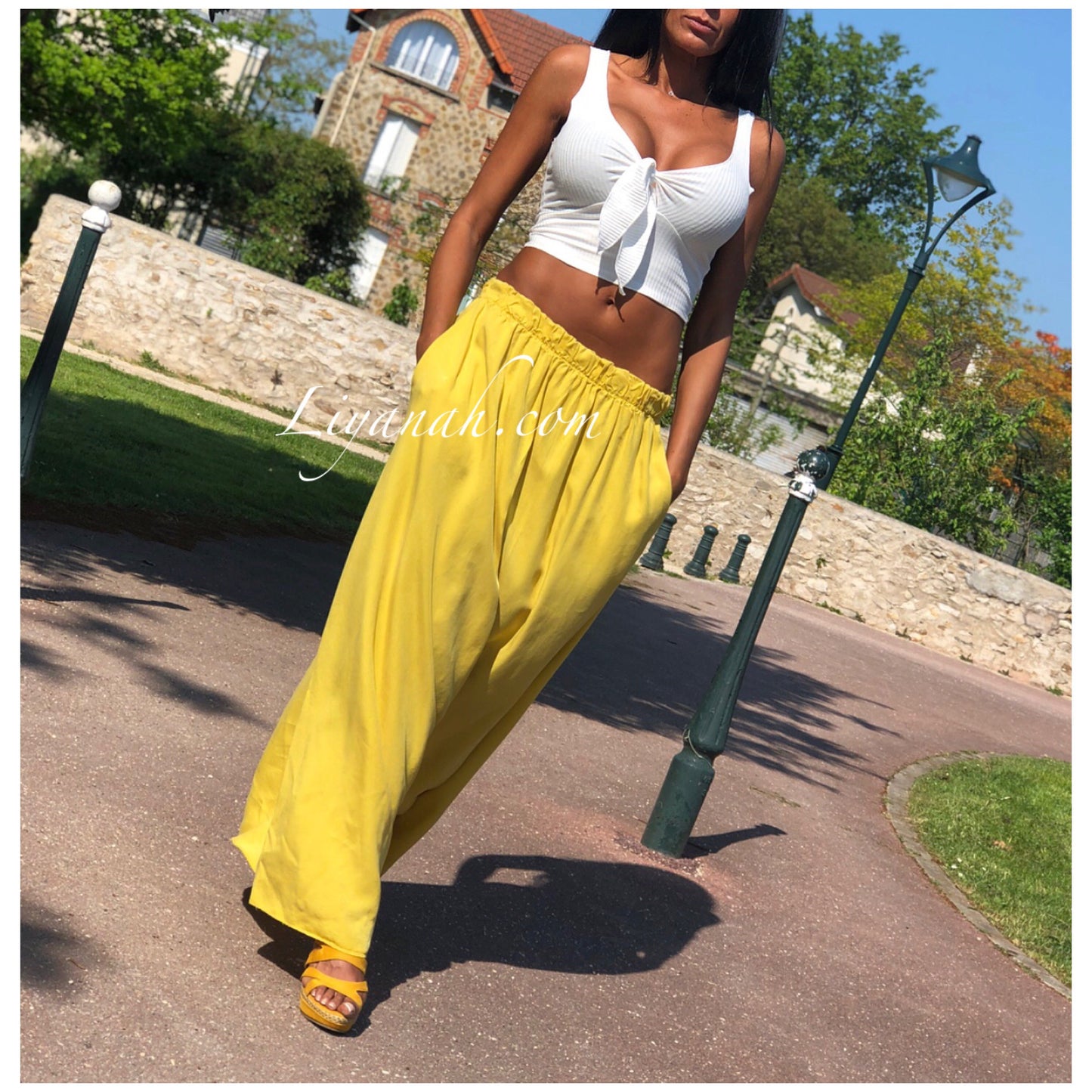 Crop Top Modèle BAKHTA BLANC