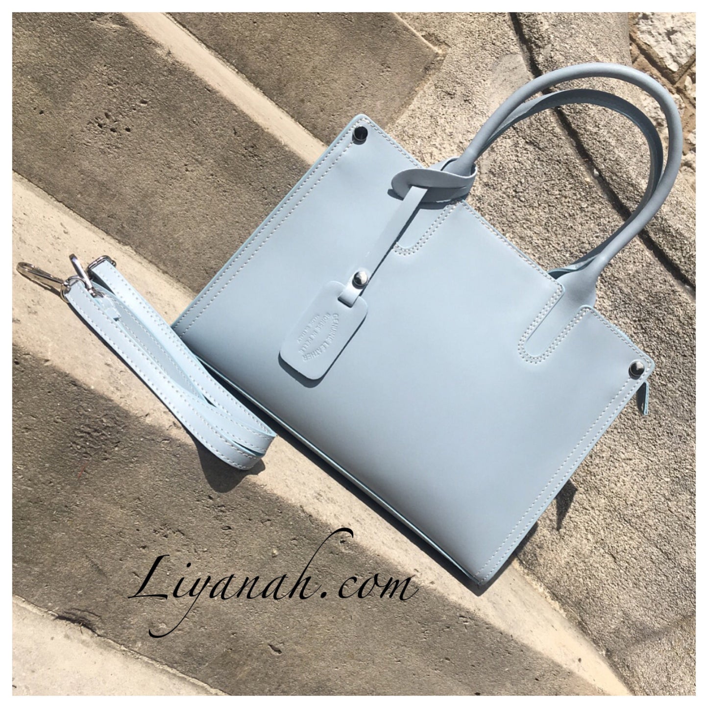 Sac Cuir Grand Modèle YSALYA BLEU