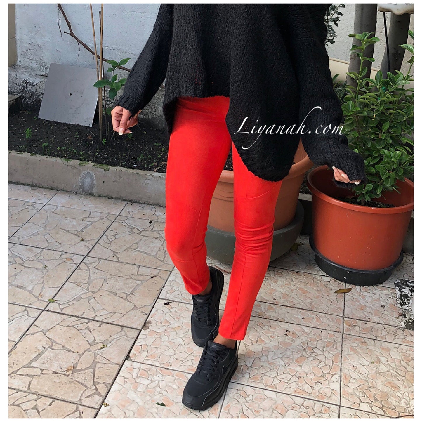 Legging suédine AELY Orange