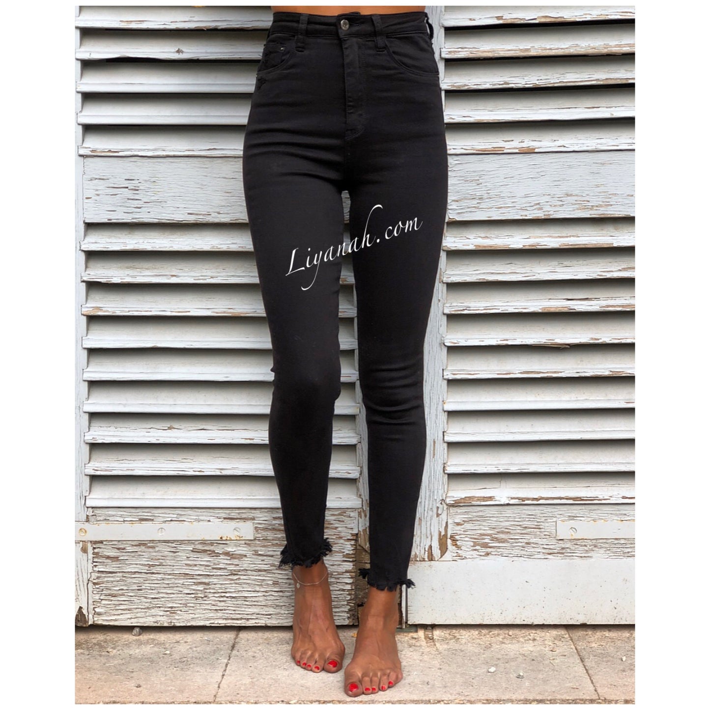 Jean Skinny Modèle KARELY BLACK TAILLE HAUTE