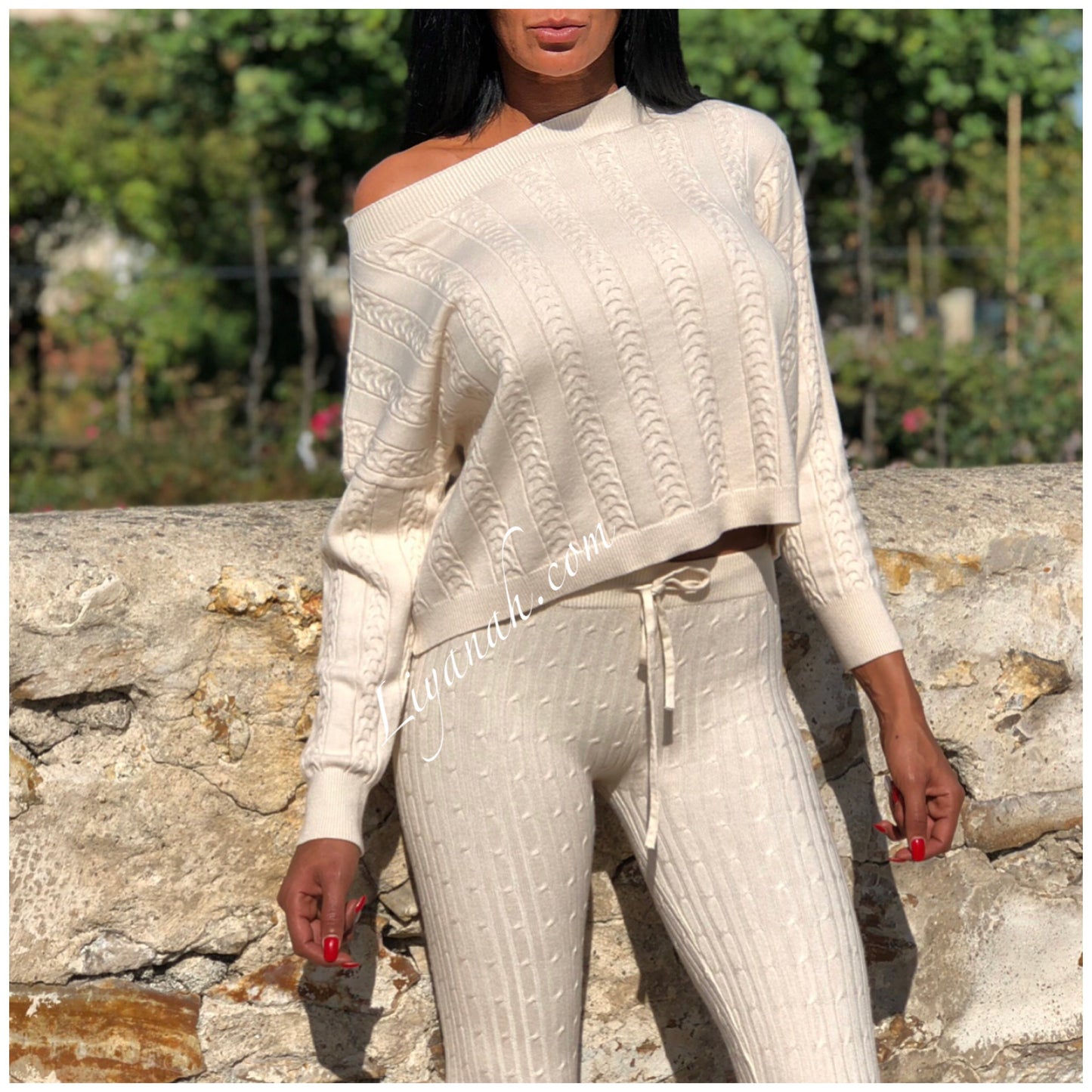 Ensemble Pull / Pantalon Modèle ALCANTARA ÉCRU