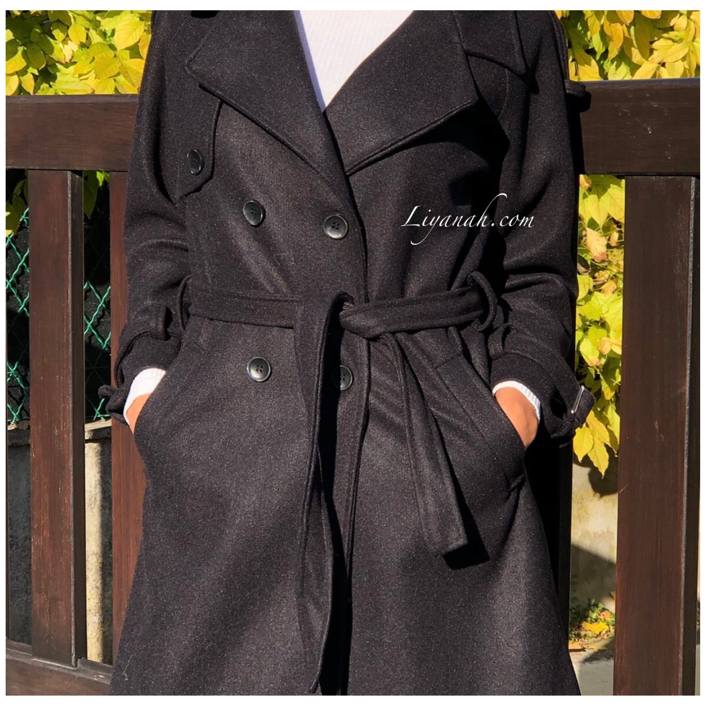 TRENCH Modèle CHEYARA NOIR