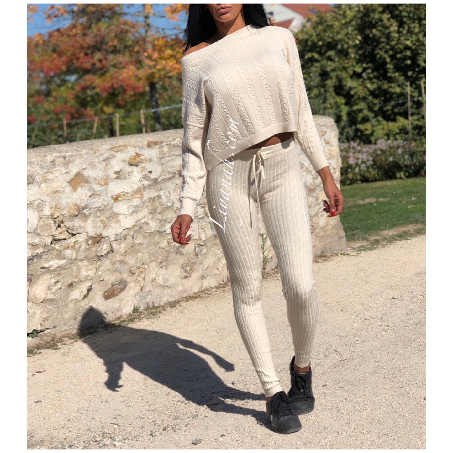 Ensemble Pull / Pantalon Modèle ALCANTARA ÉCRU