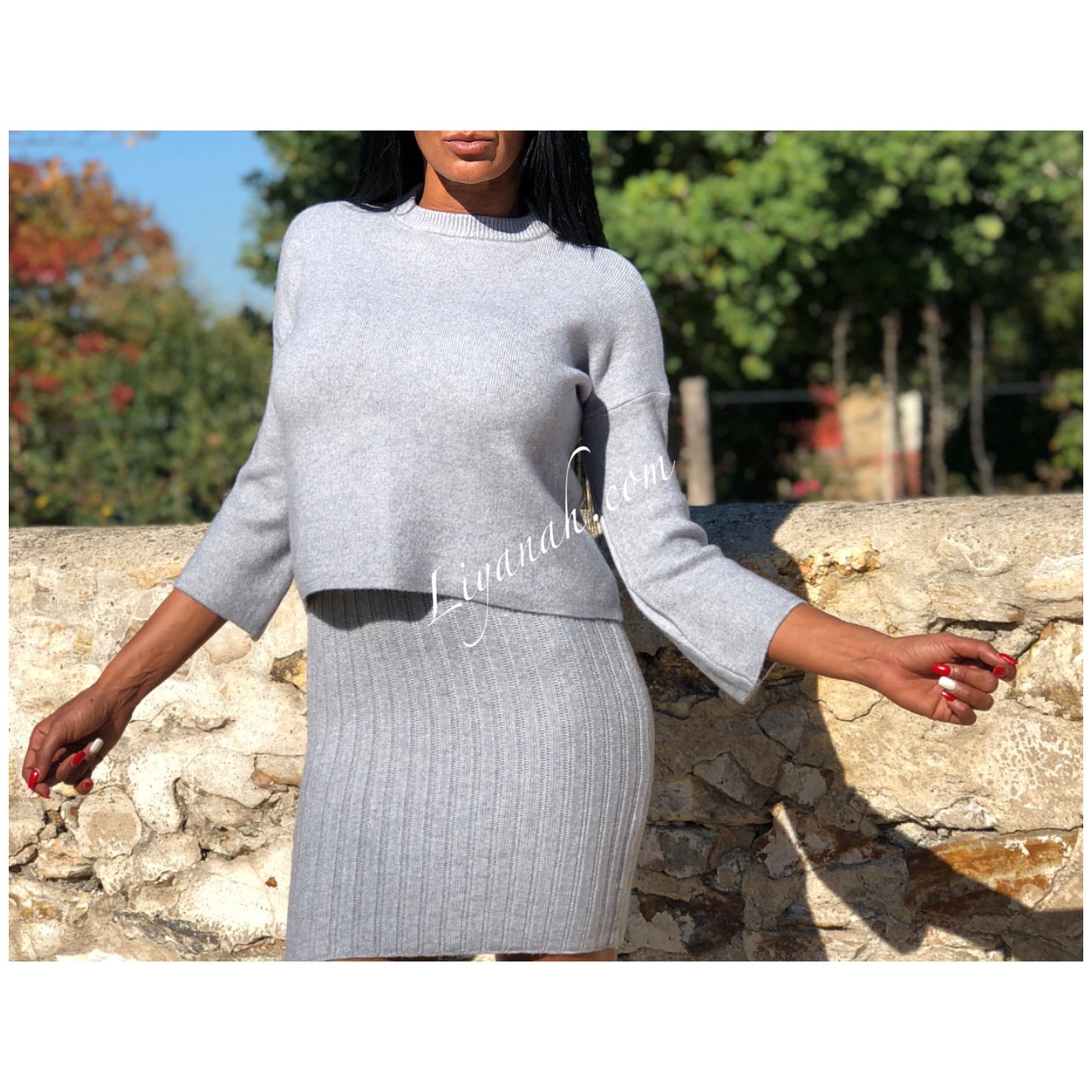 Ensemble Pull et Robe Modèle BALYLA GRIS