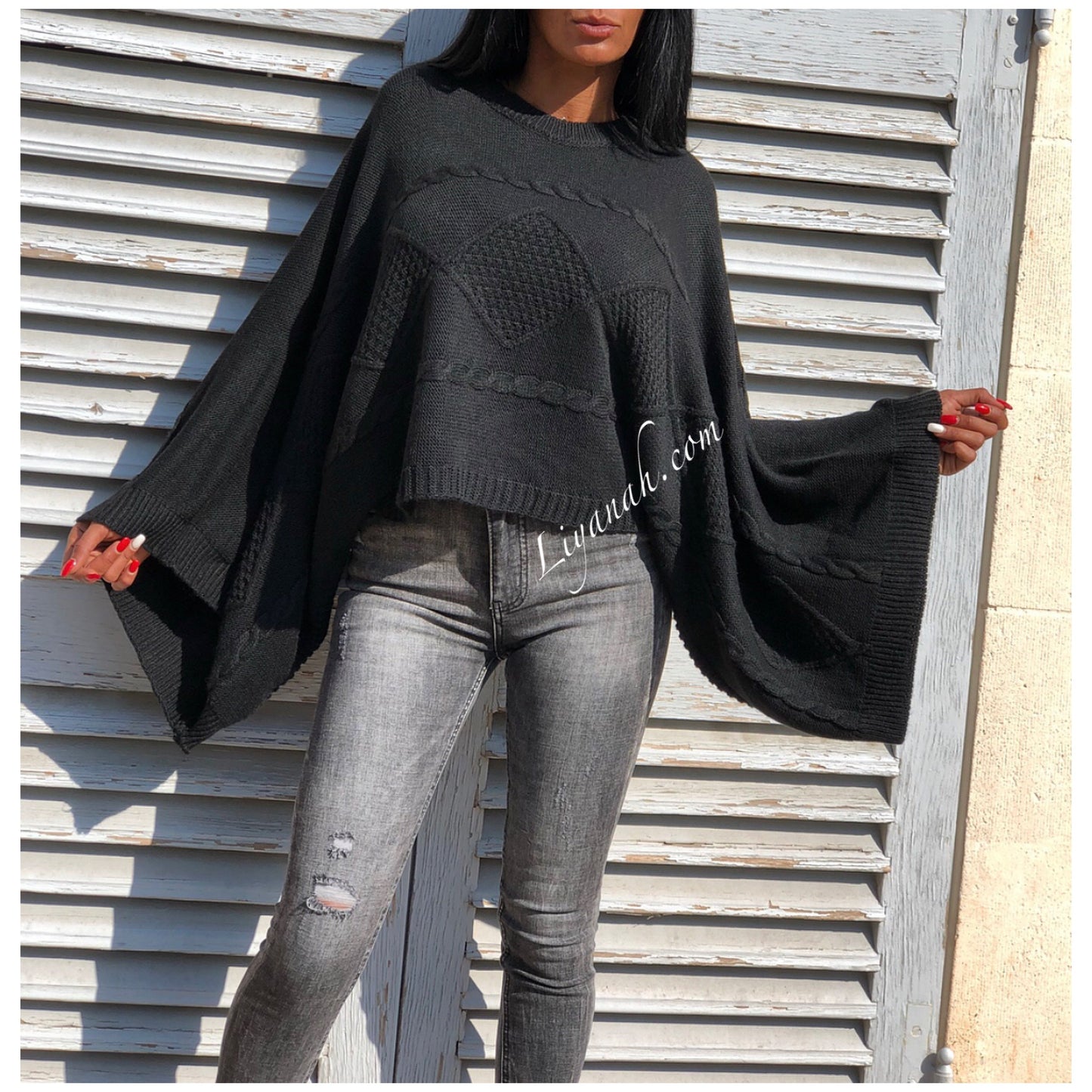 PULL Modèle TAMINA Noir, Écru, Gris ou Caramel