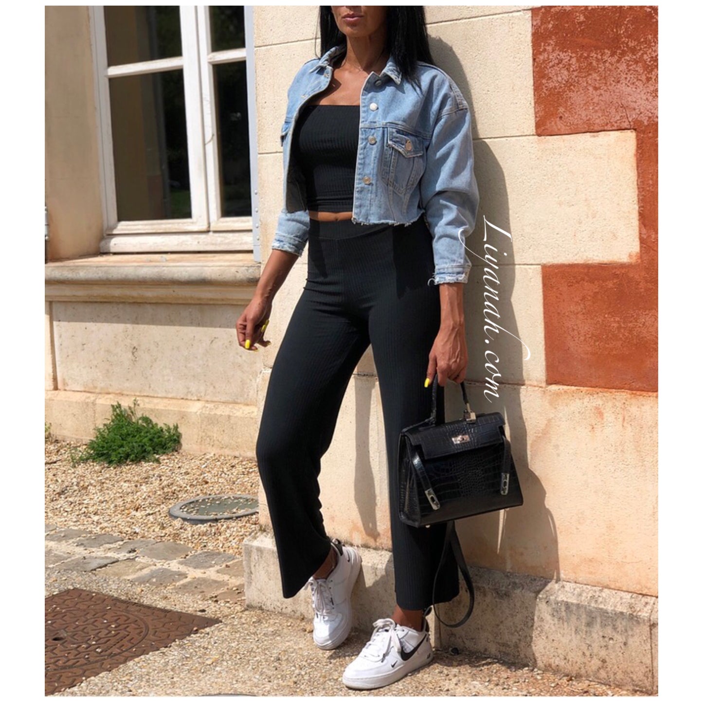 Ensemble Crop Top + Pantalon Modèle MAHORA / 7 couleurs