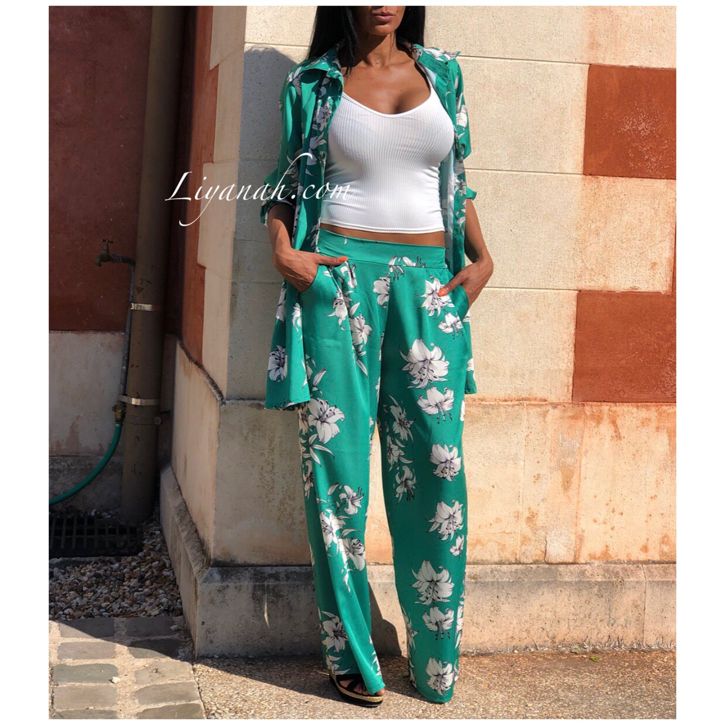 Ensemble Modèle ZYAKA Chemise + Pantalon Vert