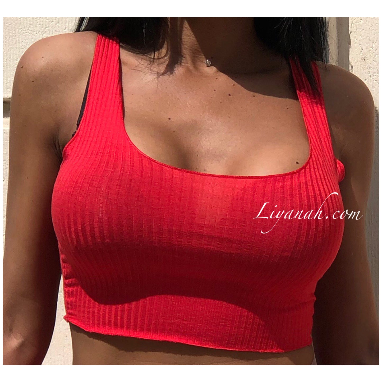 Ensemble Crop Top + Pantalon Modèle MAHO Rouge