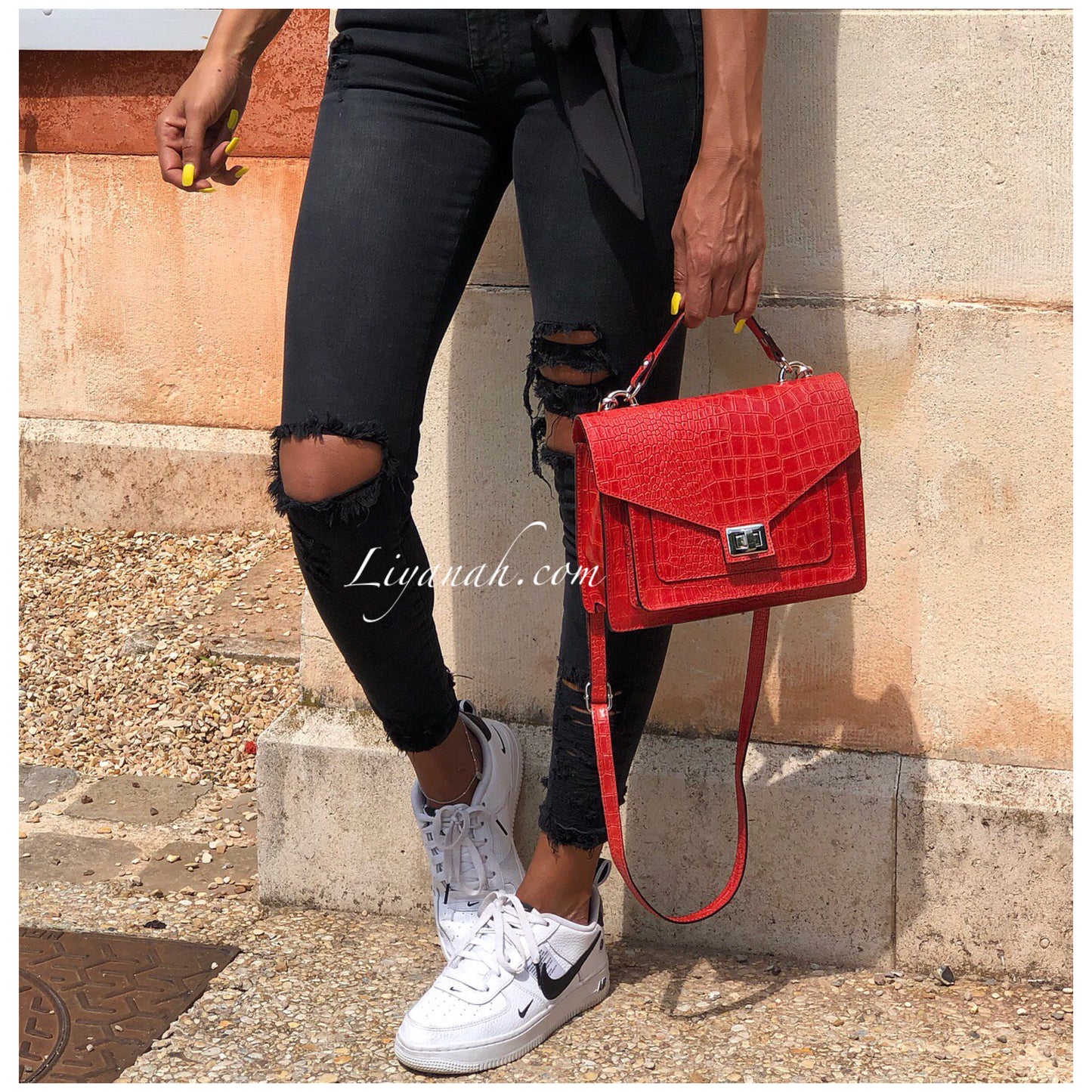 Sac Cuir PETIT Modèle EVYA ROUGE