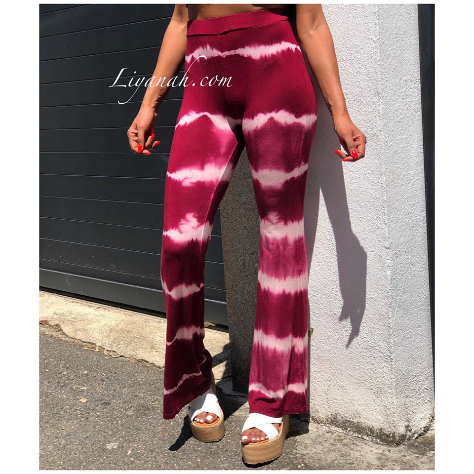 Ensemble Brassière + Pantalon Modèle ALOUYA BORDEAUX