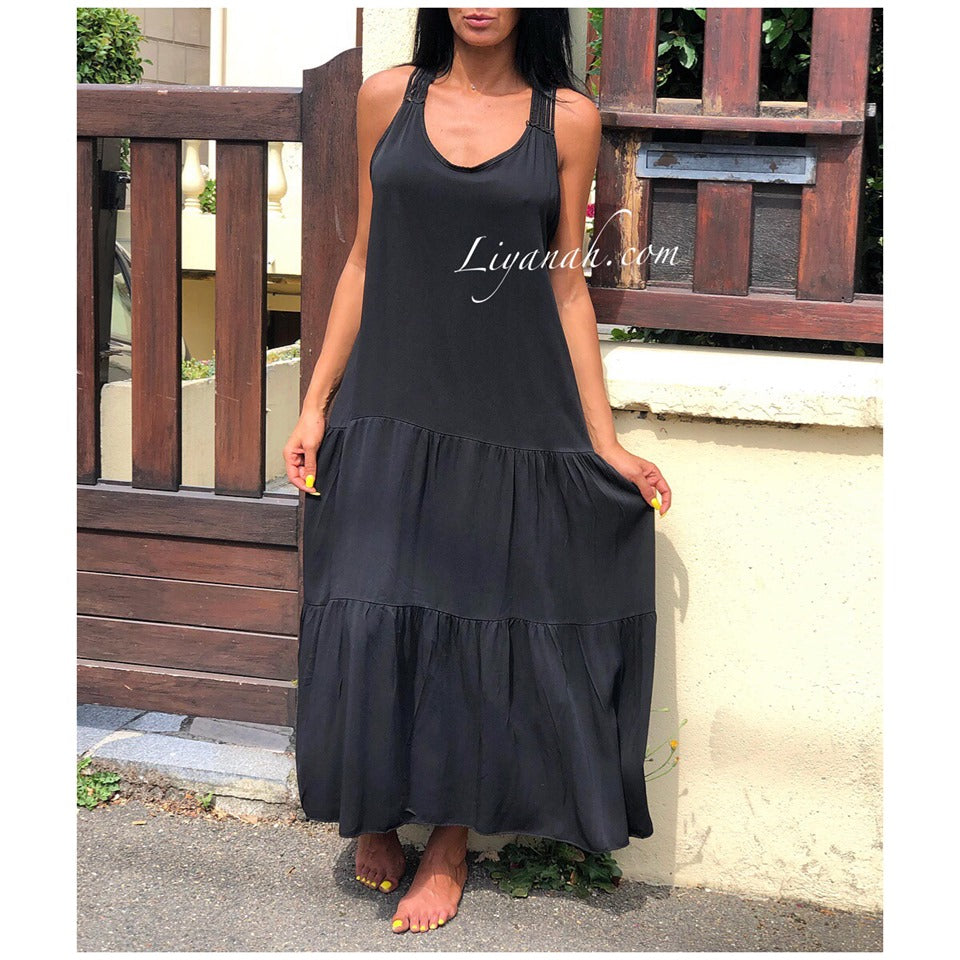 Robe Longue Modèle HYRA NOIR