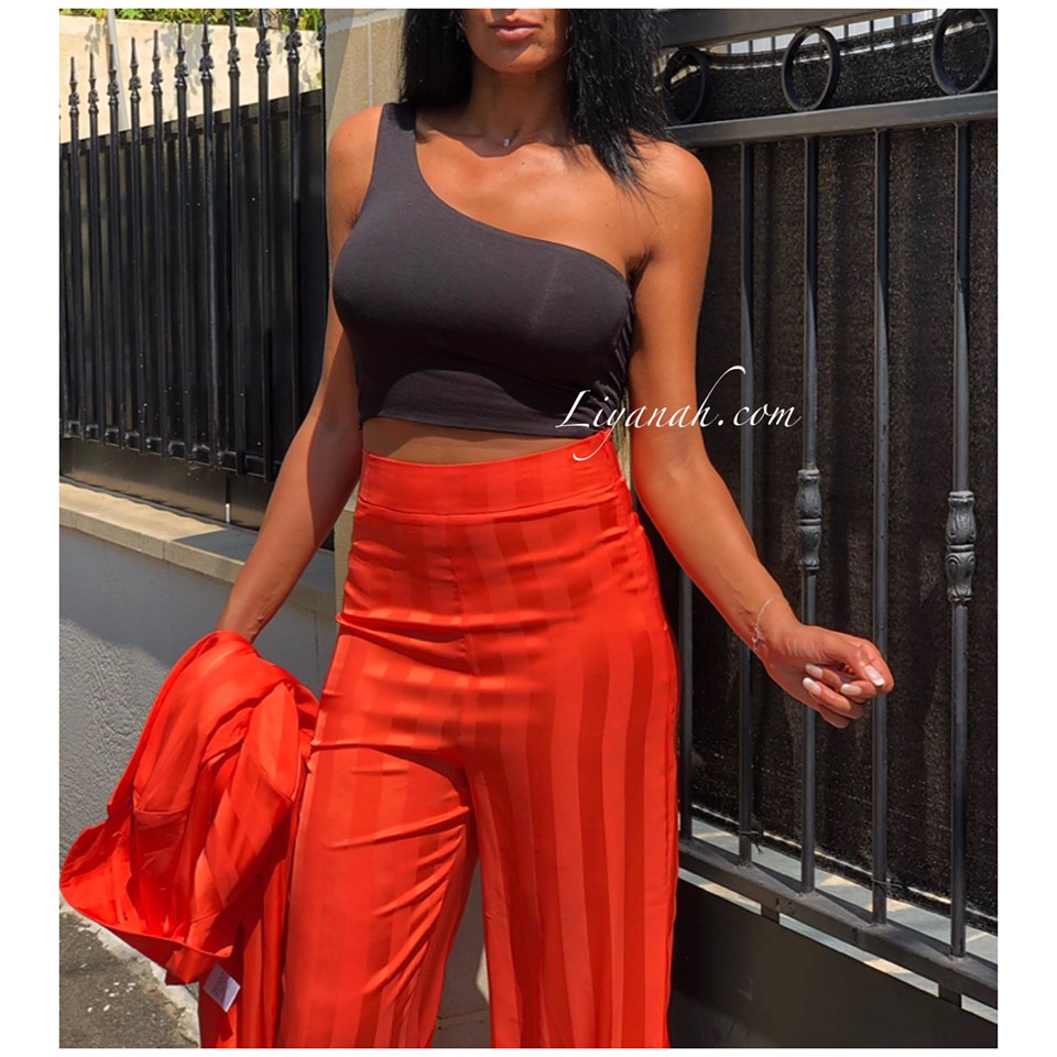 Tailleur Veste + Pantalon Modèle NAYARA ORANGE