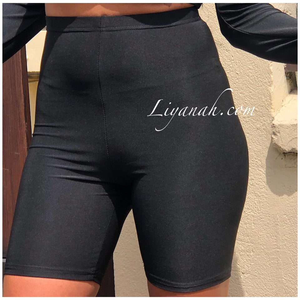 Ensemble Crop Top + Cycliste Modèle NOJARA NOIR