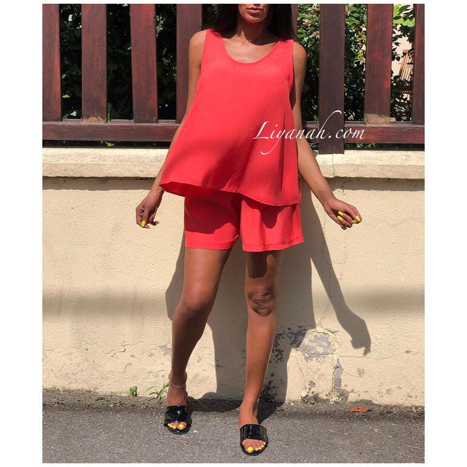 Ensemble Top + Short Modèle RAWDA CORAIL