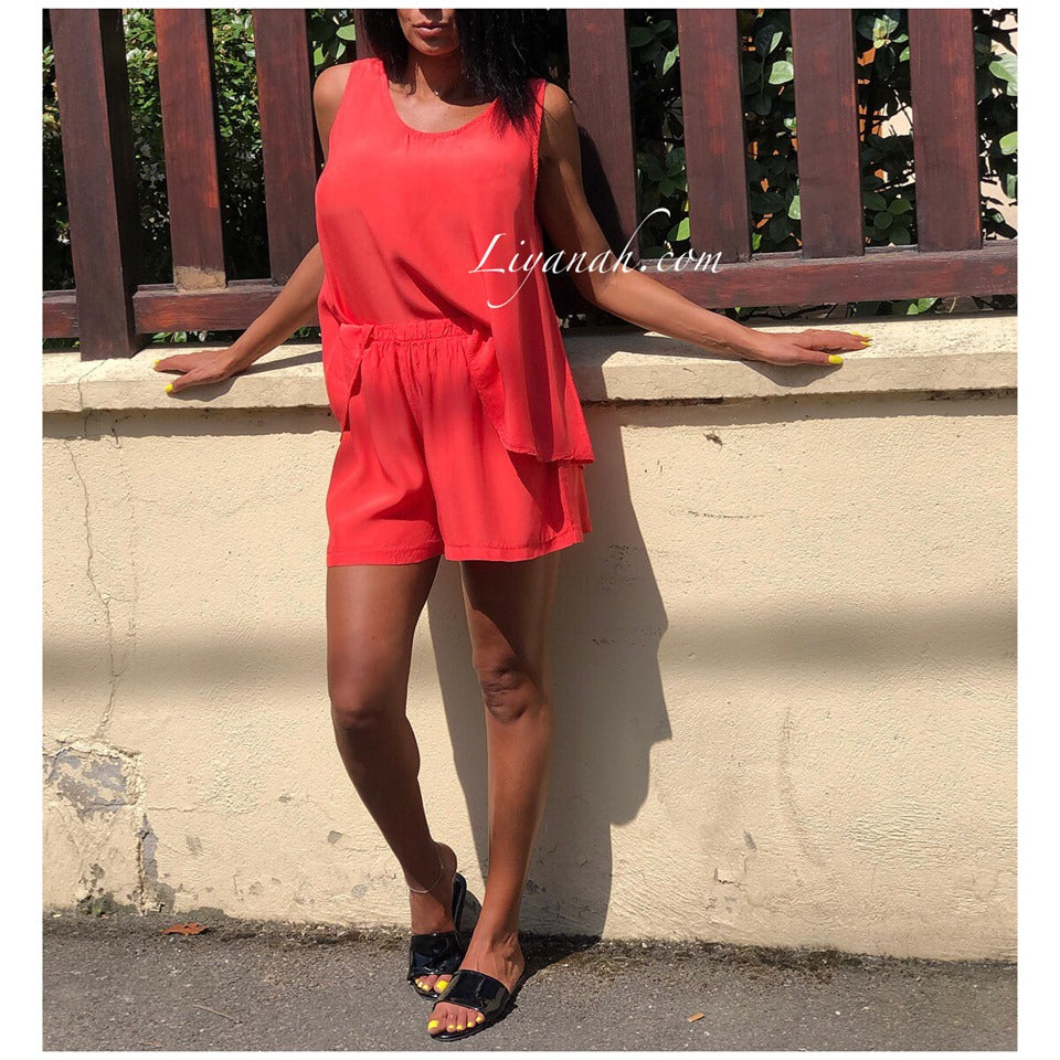 Ensemble Top + Short Modèle RAWDA CORAIL