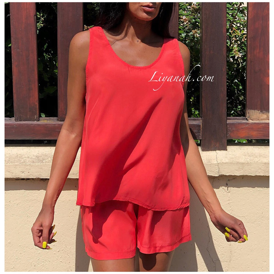 Ensemble Top + Short Modèle RAWDA CORAIL