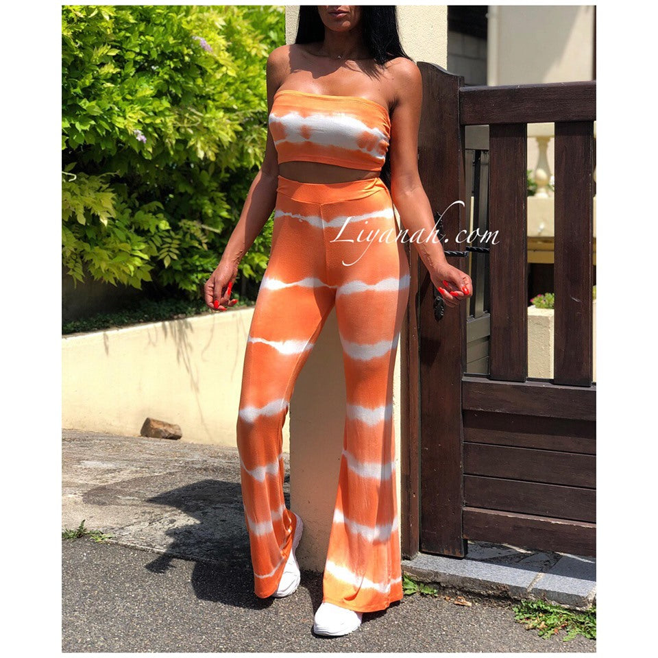 Ensemble Brassière + Pantalon Modèle ALOUYA ORANGE