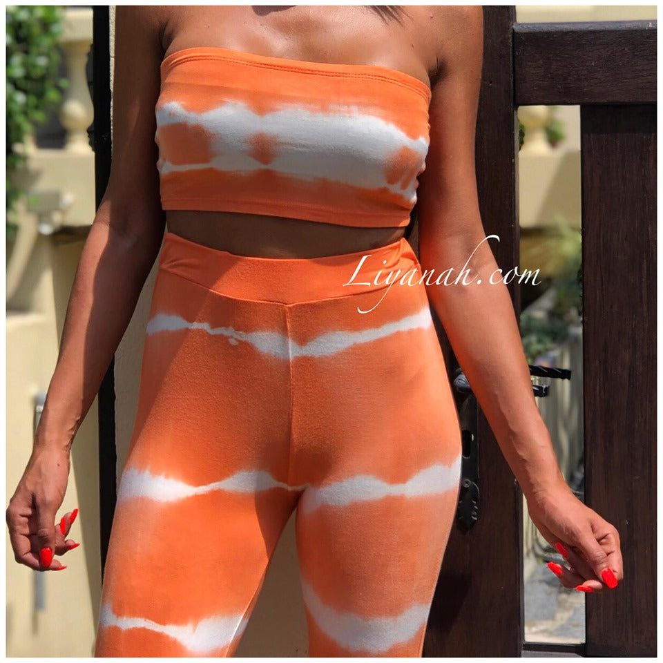 Ensemble Brassière + Pantalon Modèle ALOUYA ORANGE