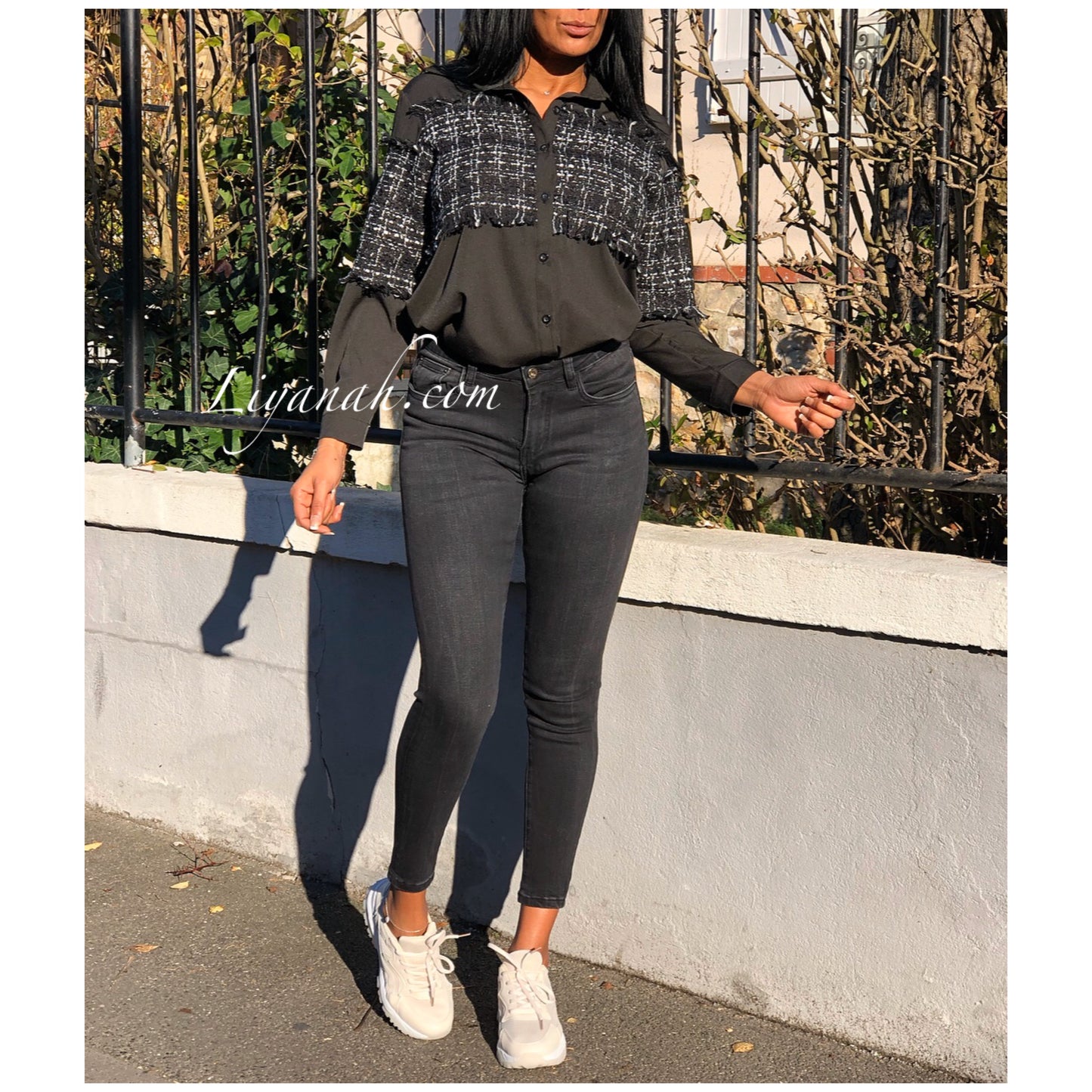 Jean Skinny Modèle KAYALA NOIR TAILLE MI-HAUTE