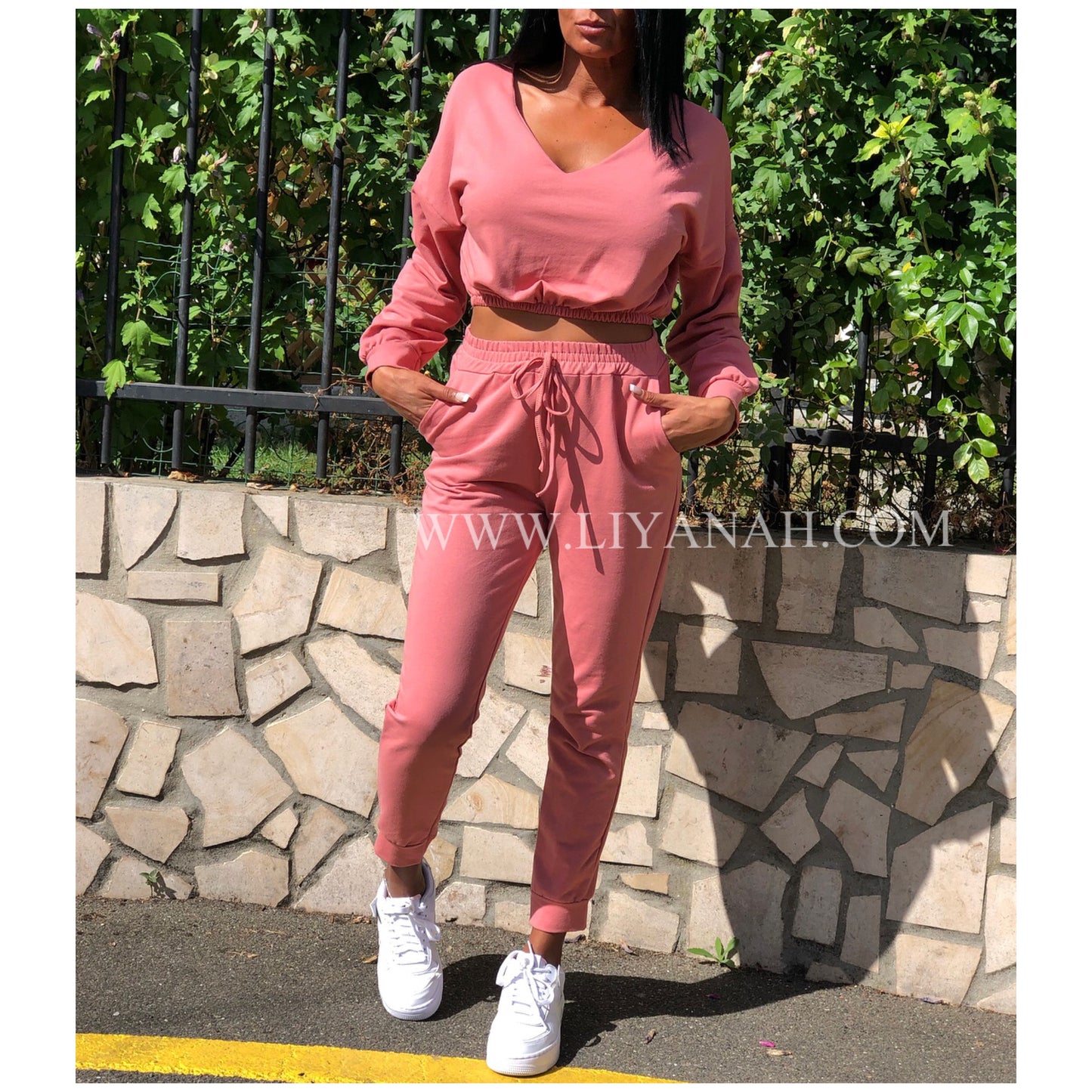 Ensemble Pull + Pantalon Modèle LOVA ROSE BRIQUE