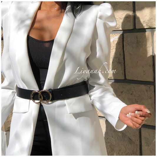 Veste Longue Modèle AZALEA BLANC