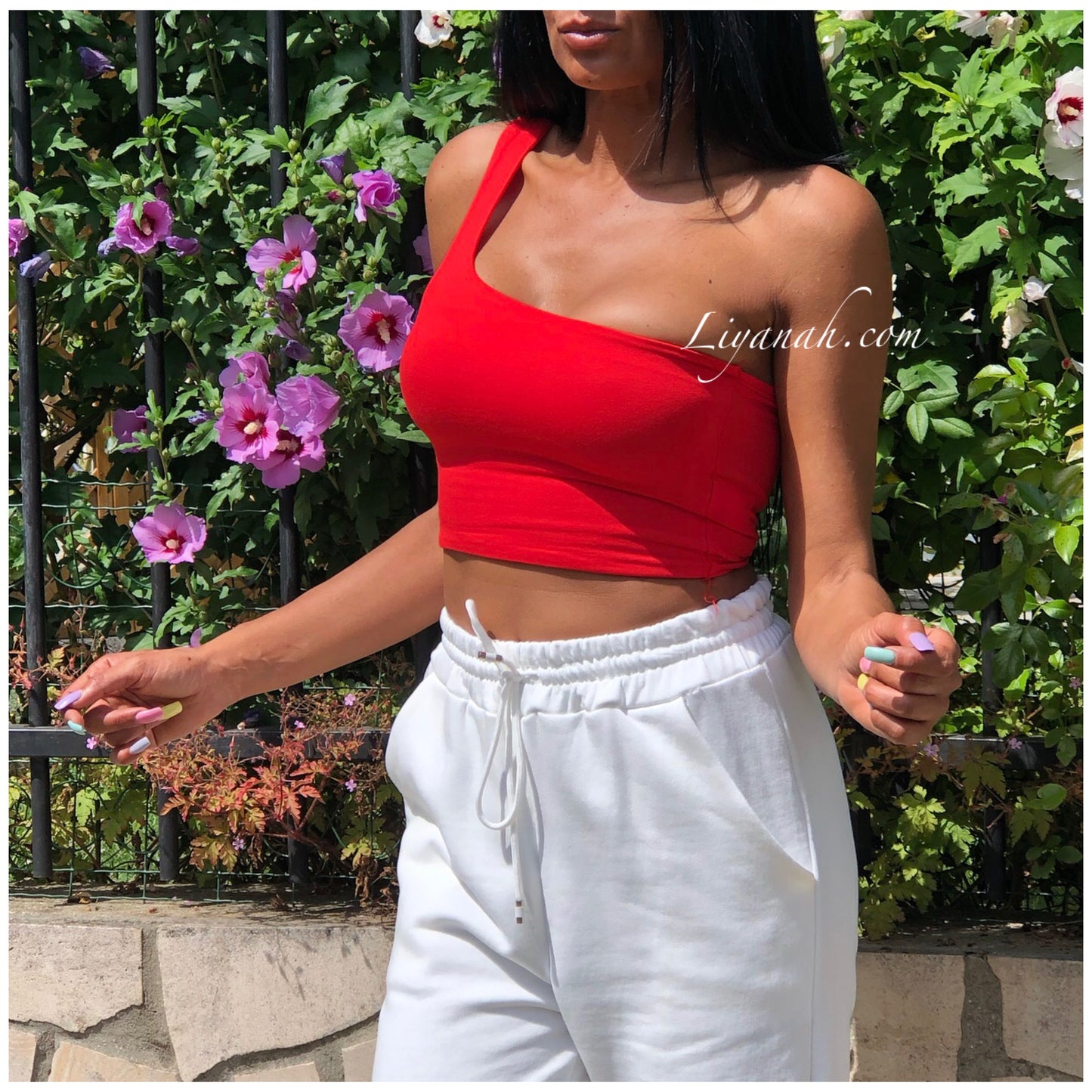 Crop top Modèle MYRISA ROUGE