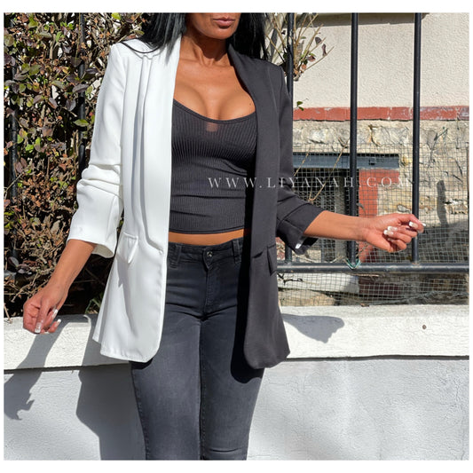 Veste HARANA Bi couleur NOIR / BLANC