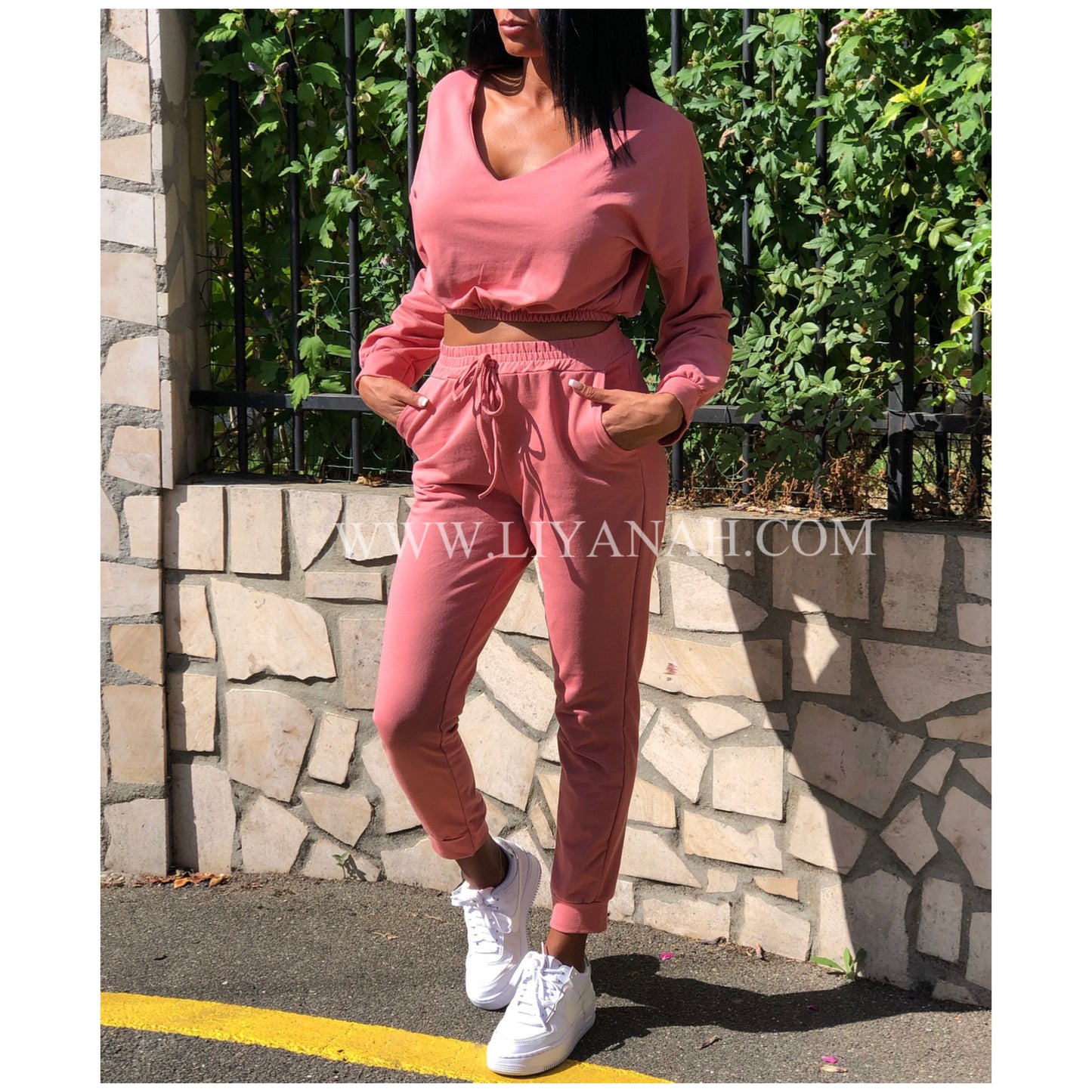 Ensemble Pull + Pantalon Modèle LOVA ROSE BRIQUE