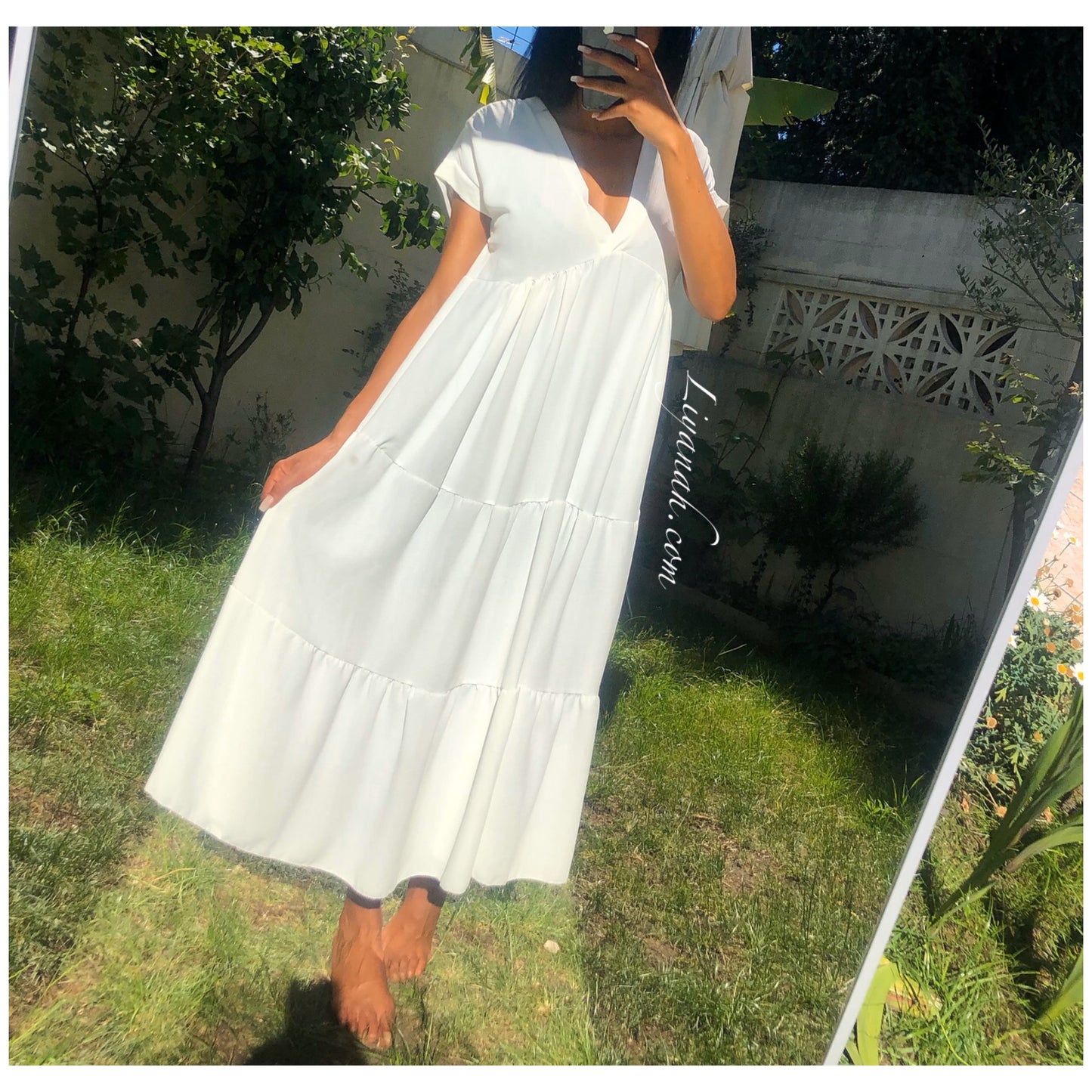 ROBE Longue Modèle HANYZ BLANC