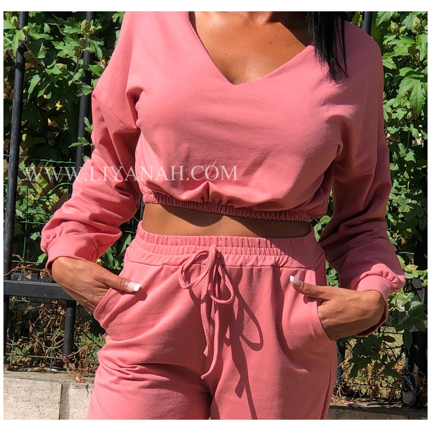 Ensemble Pull + Pantalon Modèle LOVA ROSE BRIQUE