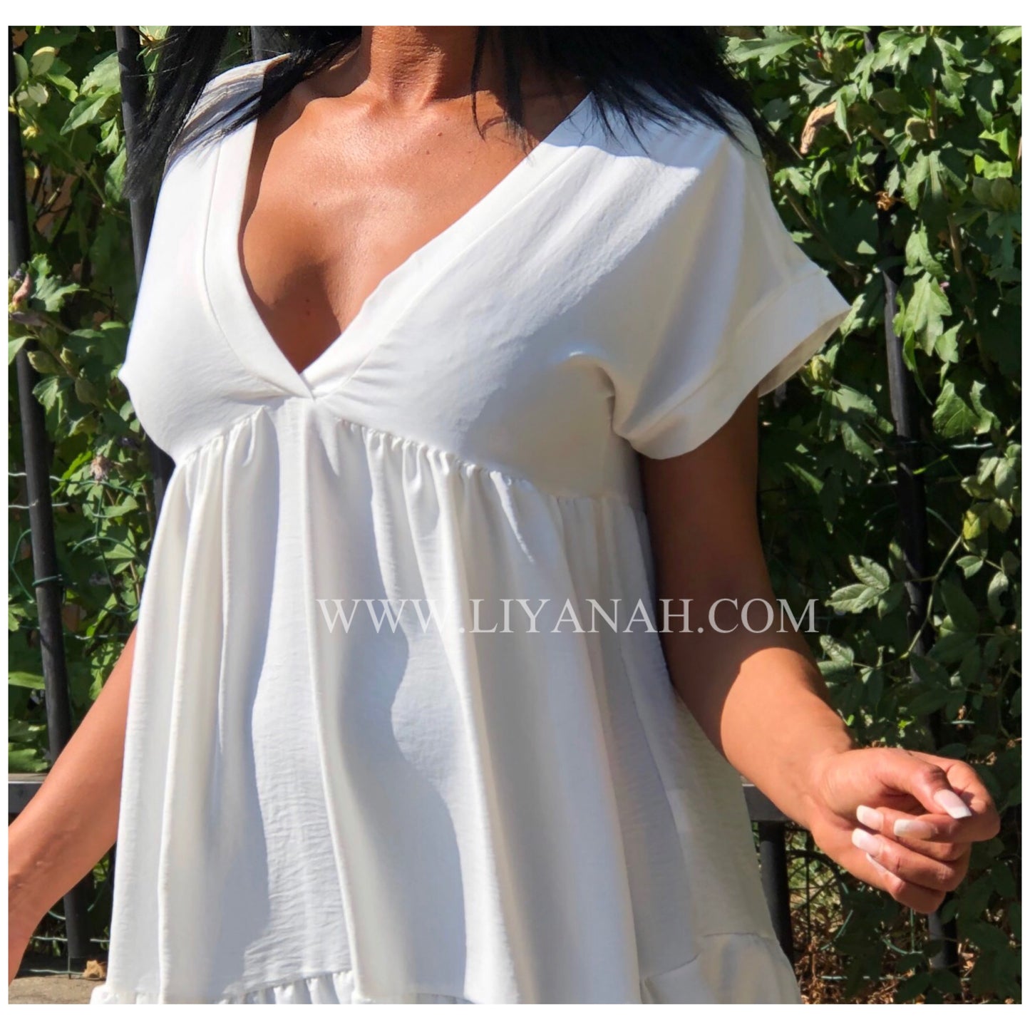 ROBE Courte Modèle HANYZ BLANC