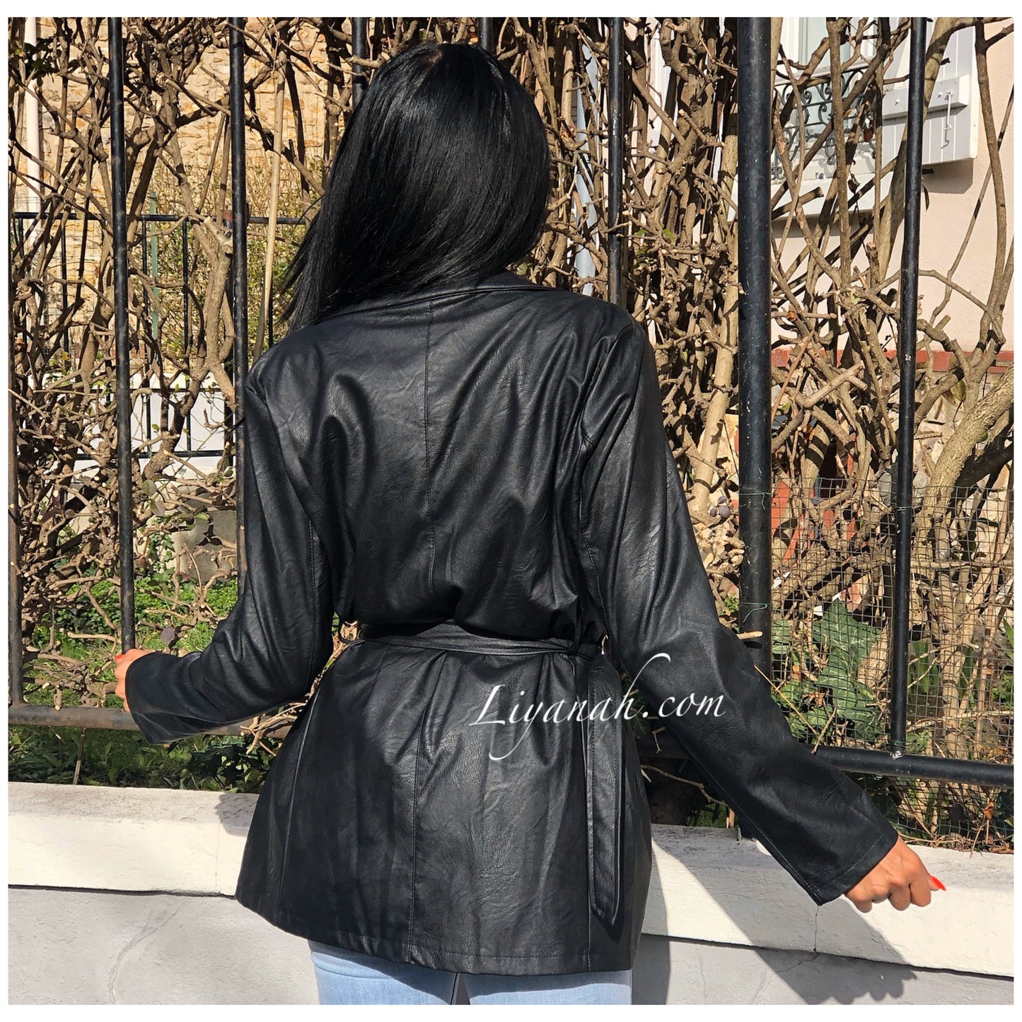 Veste Aspect Cuir Modèle SHANICE NOIR