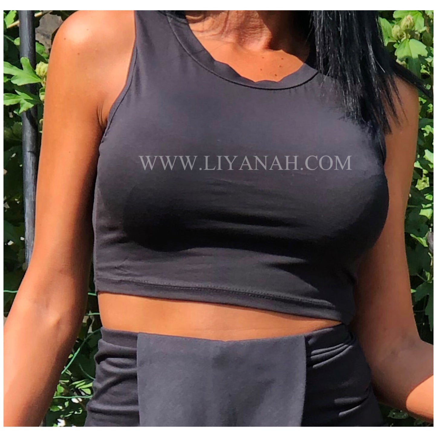 Ensemble Crop Top + Jupe  Modèle CIARA NOIR, BLANC ou LAVANDE