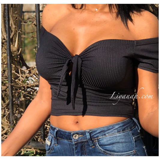 Crop Top Modèle JAYA NOIR