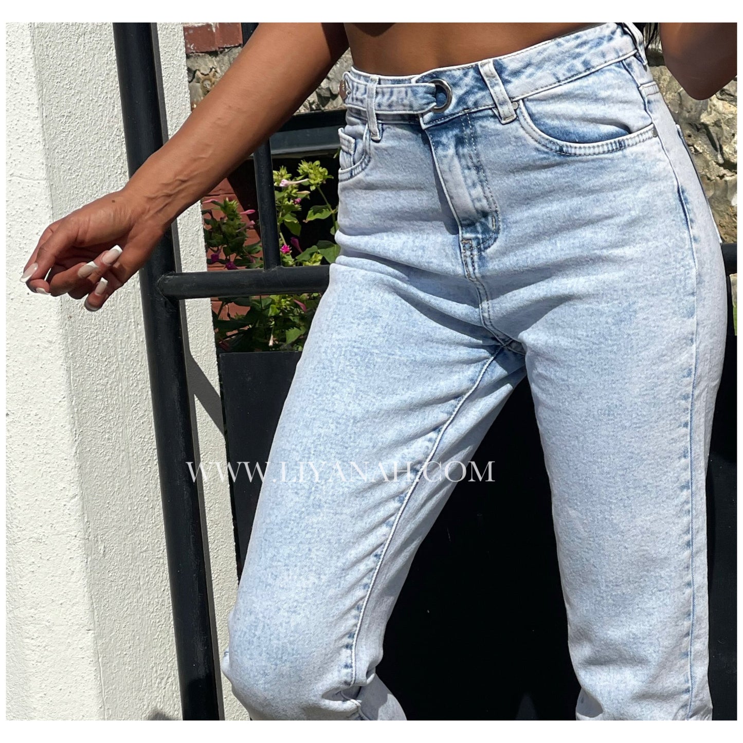 Jean Slim Fit Modèle YARY White/Blue