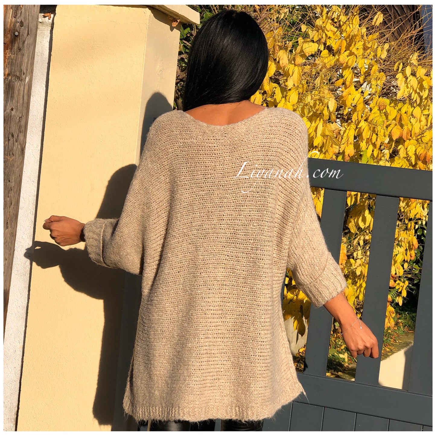 Pull Modèle BRAHA NOIR, BEIGE CLAIR ou BEIGE FONCÉ