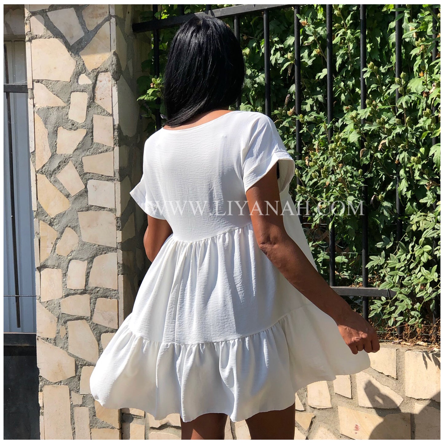 ROBE Courte Modèle HANYZ BLANC