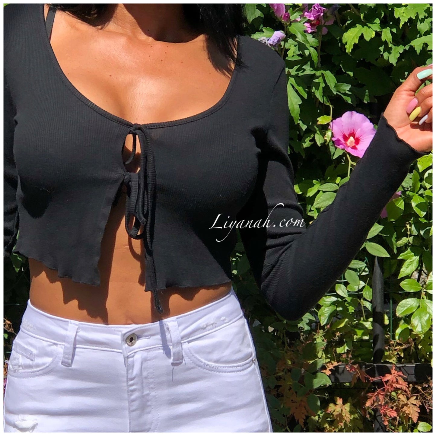 Crop Top Modèle AREKA NOIR