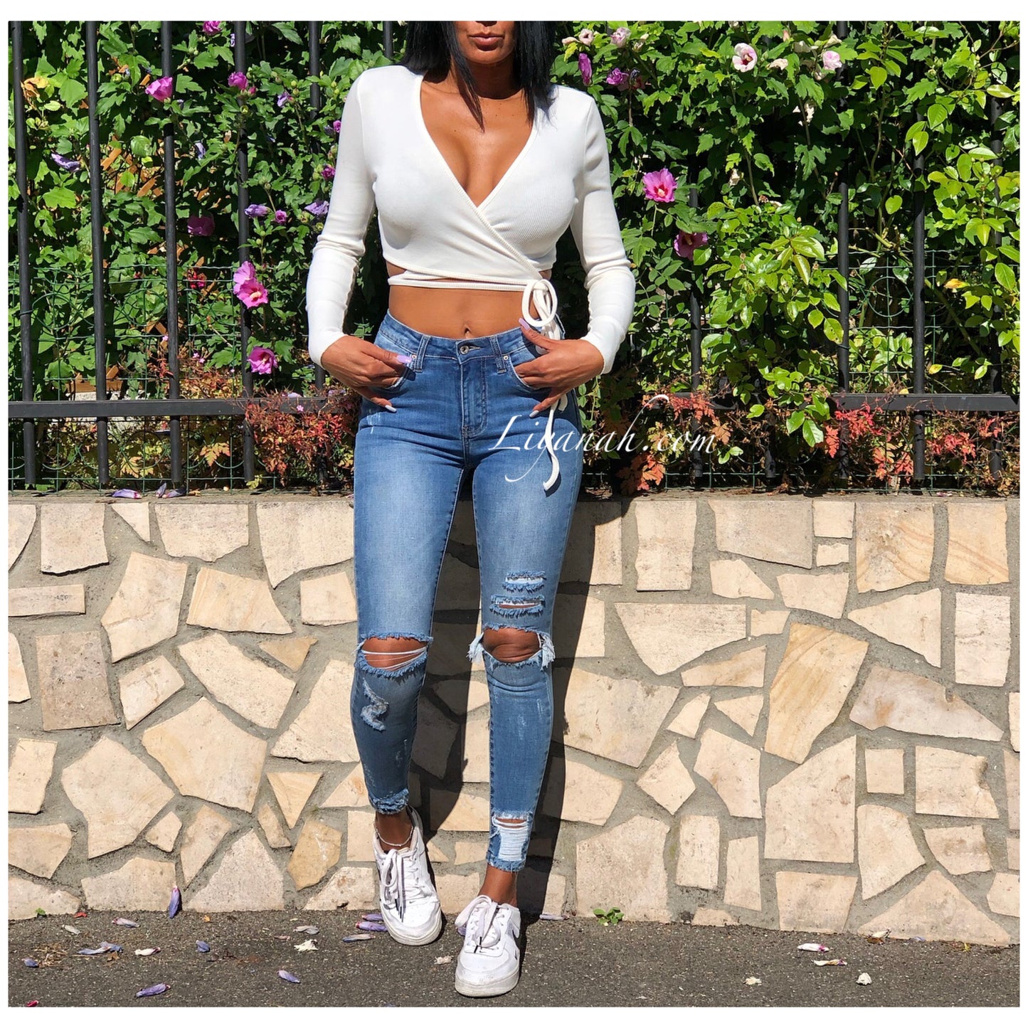 CROP TOP Modèle JAYEL NOIR, BLANC ou MOUTARDE