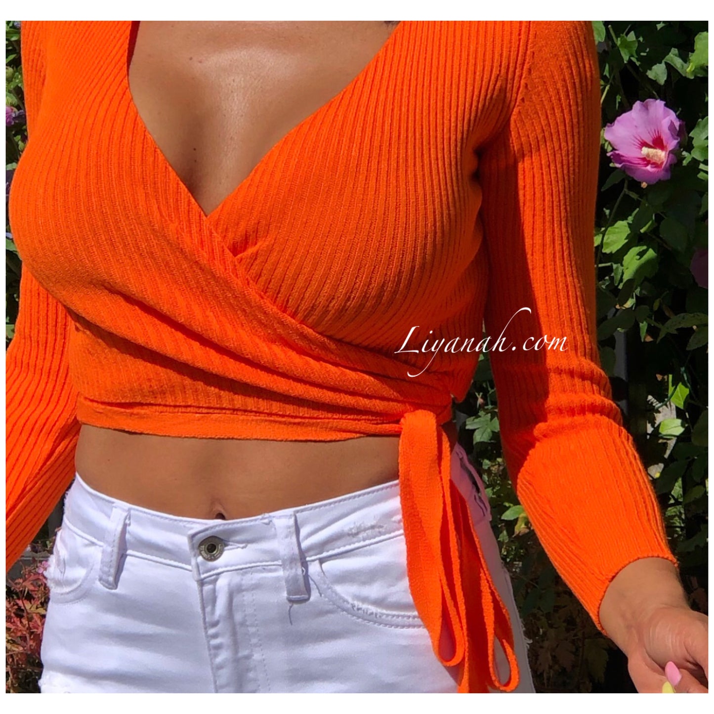 Cache-Coeur Cropped Modèle CHACHA ORANGE